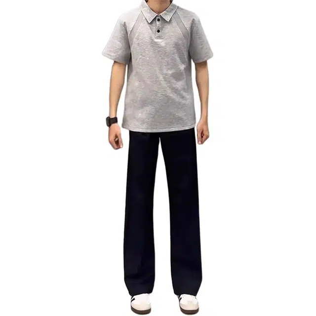 唐启 弯刀微喇垂感宽松休闲西装裤 男女同款