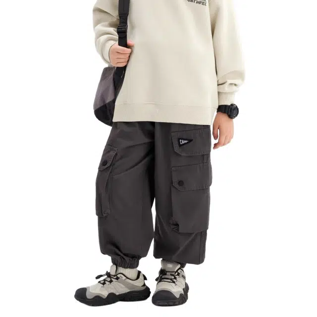 左西 户外系列 多口袋束脚舒适休闲工装裤 儿童款