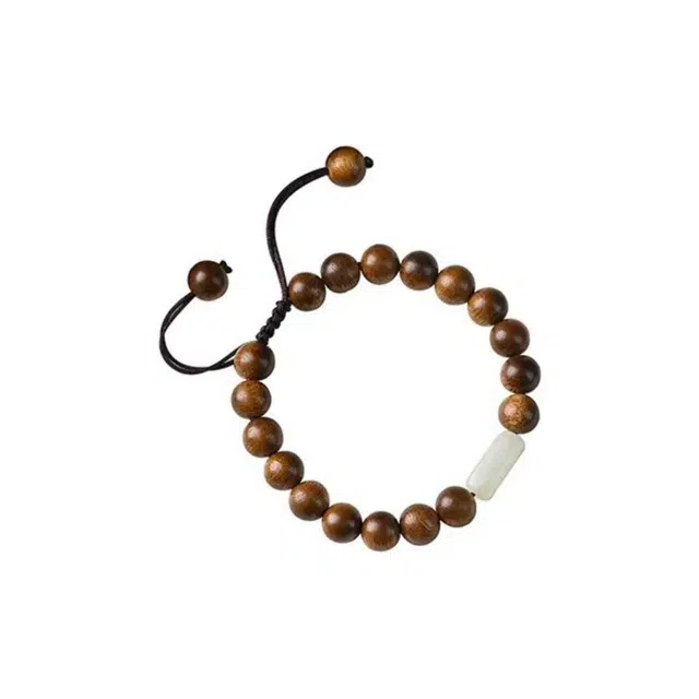 优奕芳 中式转运珠 旺事业 复古文艺清冷风 吉星高照多财多福 #好运 绿檀 手串 男女同款情侣款