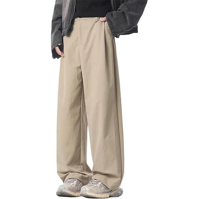 纯团 美式宽松阔腿运动直筒休闲裤 男款