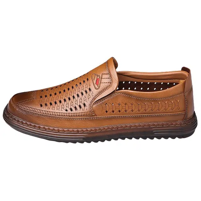 英伦骑士 头层牛皮 柔软舒适 通勤潮流百搭日常 休闲鞋 男款 棕色