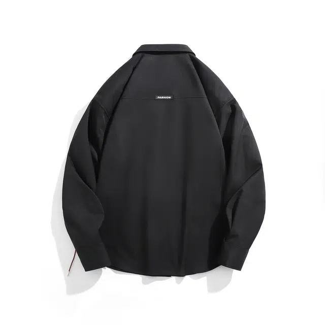 太子龍 美式高街复古潮流简约宽松百搭时尚休闲舒适长袖衬衫 男款