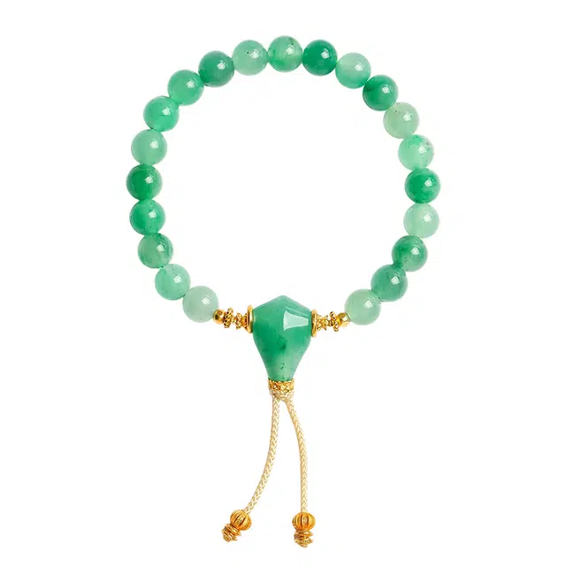 印象眸 新中式小众设计精致高级感气质简约腕间绕翠色圆珠单圈转运珠 礼盒包装#好运 非洲翠 手串 男女同款情侣款