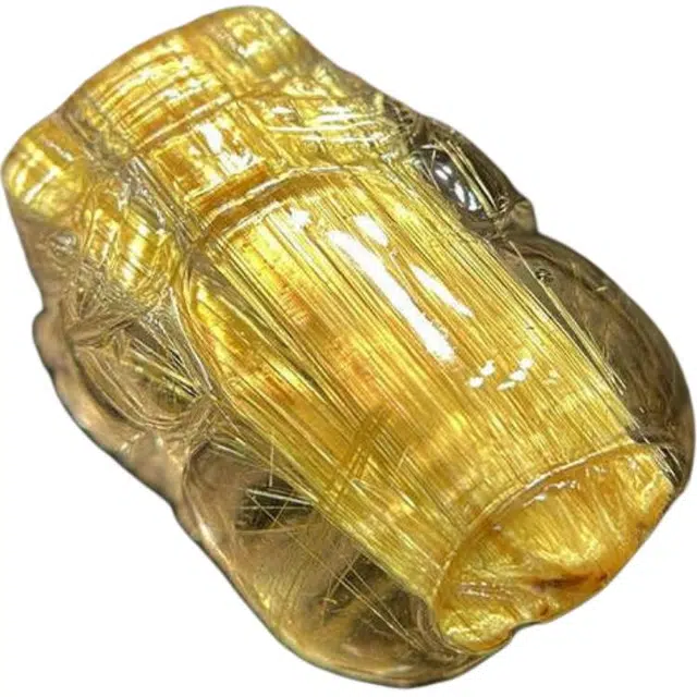 灵运宝 【师傅已加能量】#转运招财貔貅巴西金发晶板钛猫眼原矿顺发水晶磁场强#好运天然 钛晶 吊坠 男女同款情侣款