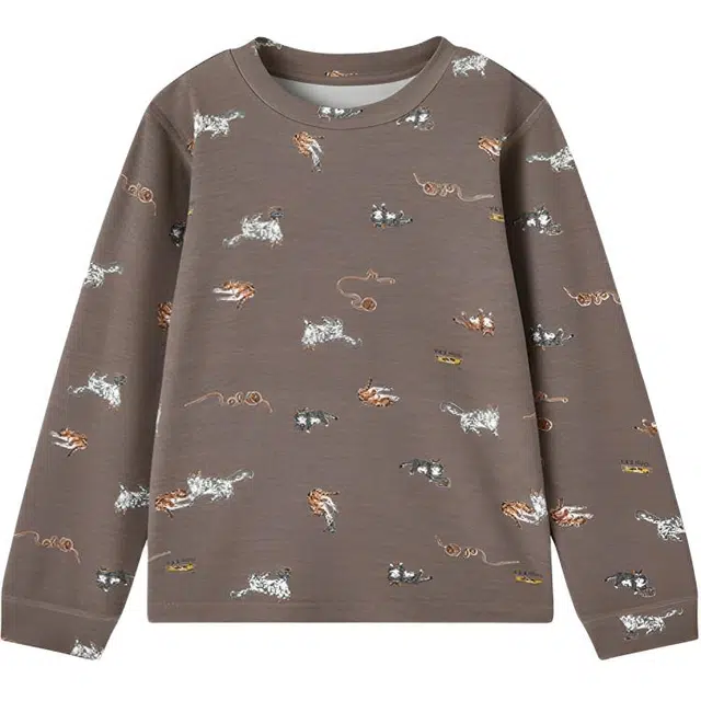 英氏家居服上装 休闲柔滑细腻牛奶丝男女睡衣𫔮儿童款