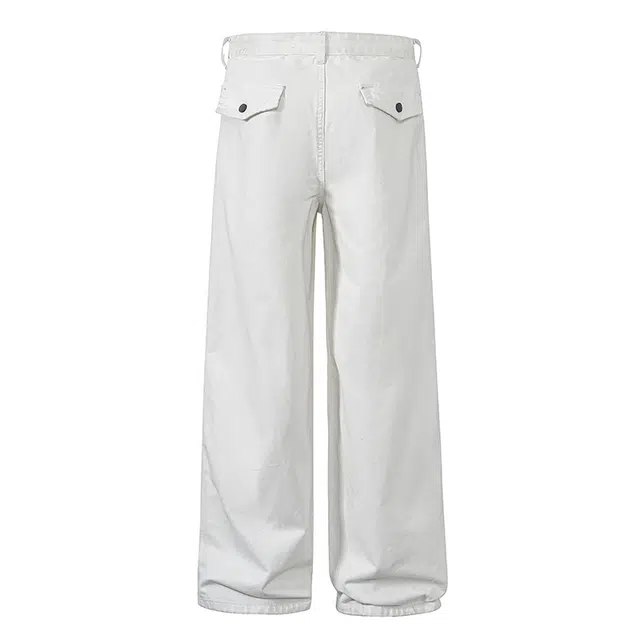 欧路得 工装女男春季宽松垂感显瘦休闲裤美式直筒百搭阔腿裤子牛仔裤 男款