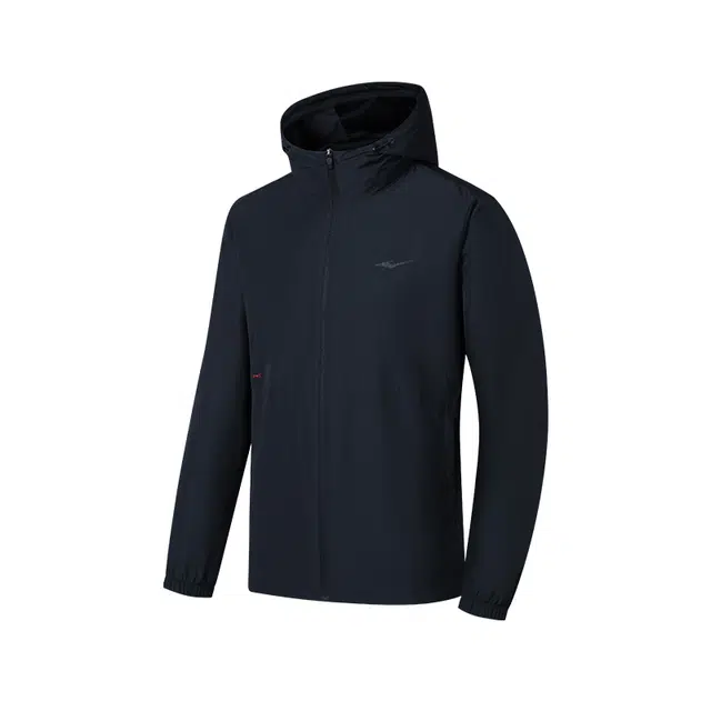 鸿星尔克 综训系列 纯色拉链百搭连帽休闲加厚风衣 男款