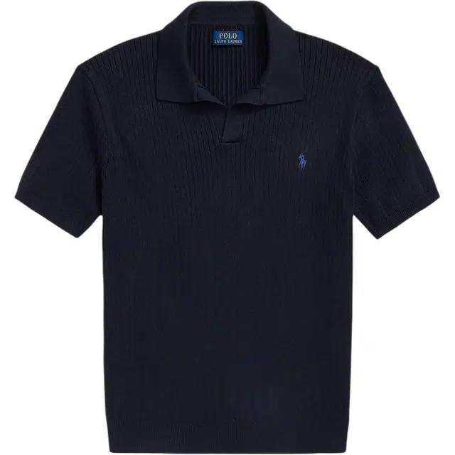 Polo Ralph Lauren Rib Knit Cotton Turtleneck Polo Shirt Men