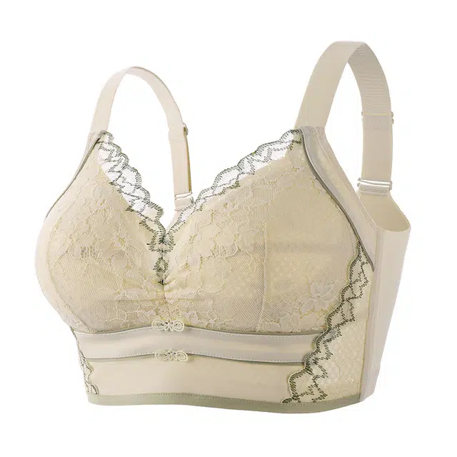 芬腾 大胸显小调整型全罩杯聚拢内衣大码防下垂收副乳高级感舒适蕾丝文胸 女款