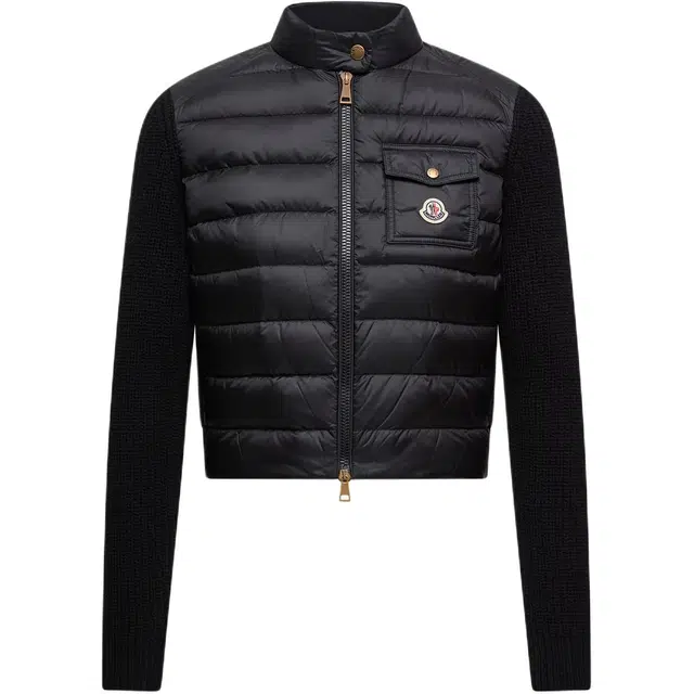 Moncler Padded Corduroy Wool Zip-Up Cardigan