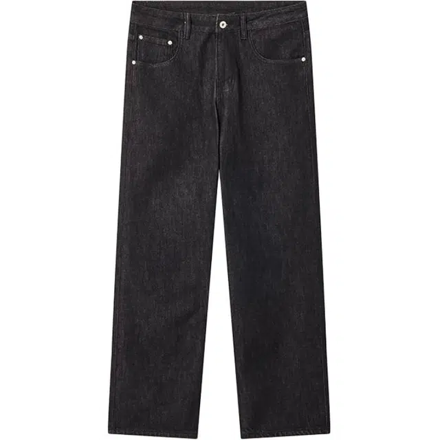 希越 秋冬宽松直筒阔腿水洗美式复古牛仔裤 男款