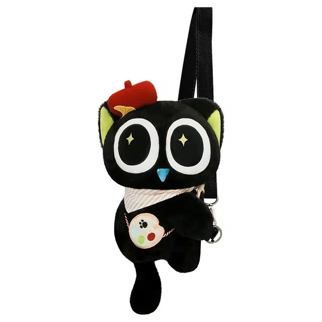 歪瓜出品 罗小黑战记 罗小黑 毛绒公仔包 可爱 玩偶周边