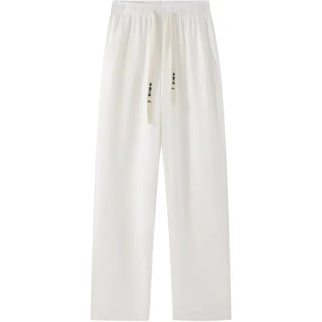 半空山 美式复古高街纯色基础款垂感宽松舒适时尚百搭透气直筒休闲裤 男女同款