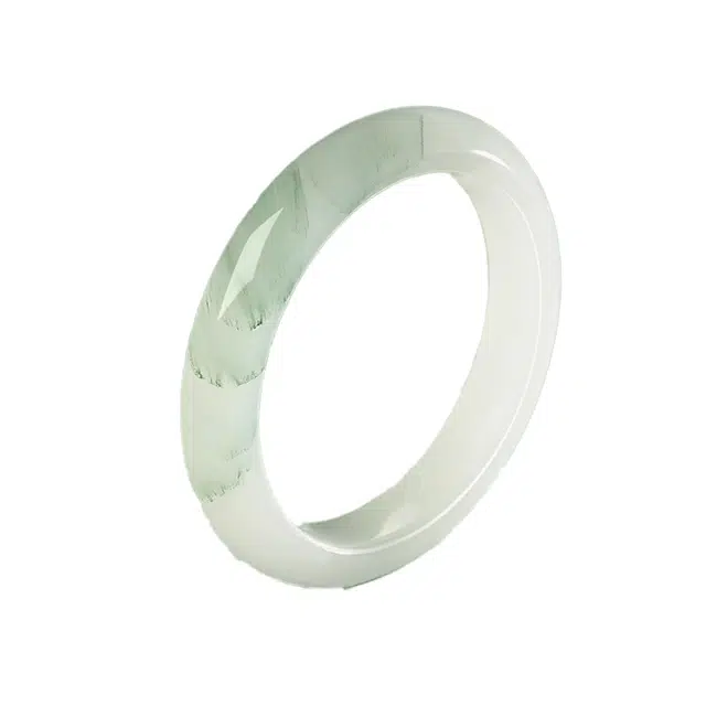 久爱 半山水微翠远山黛圆福镯江南意境新中式温婉清冷高级轻奢时尚优雅气质 天山翠 手镯 男女同款情侣款