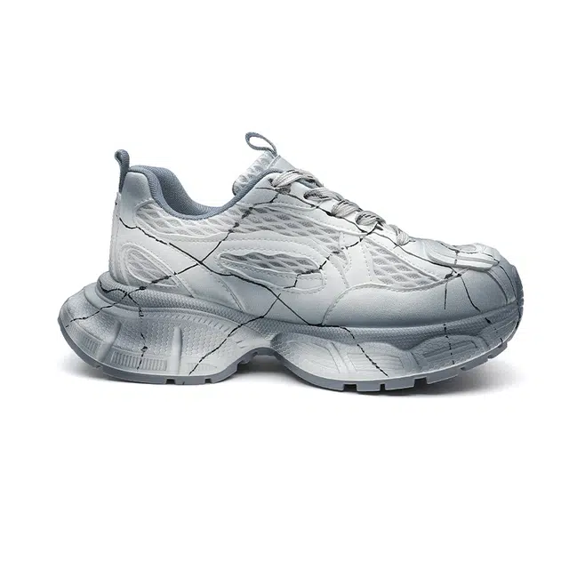 阿比让 泼色水墨山水画 小众个性时尚 低帮 老爹鞋 女