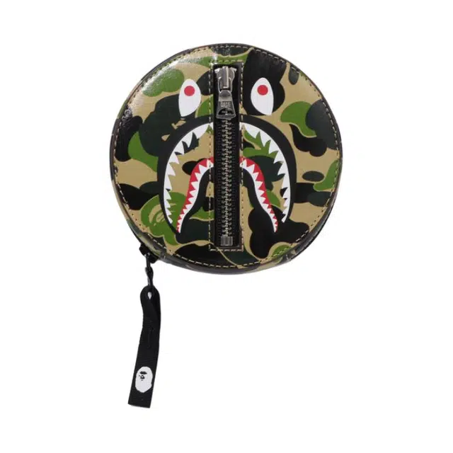 A BATHING APE Shark Round PU Wallet