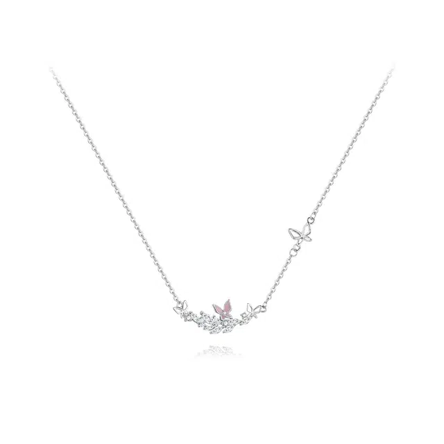 【纯银999】 六桂福珠宝 穗穗平安 经典百搭小众设计学生日常高级感简约精致轻奢转运约会通勤温柔气质可调节锁骨链 足银 项链 女款