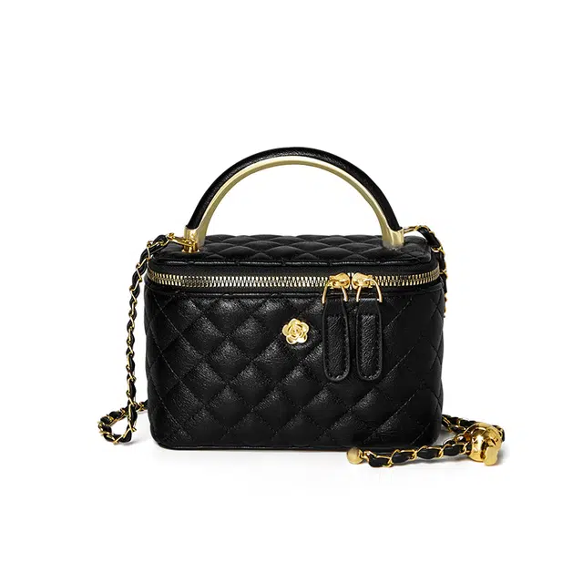 纳兰杜 时尚菱格链条盒子包高级感法式百搭高颜值小众品牌 合成革 手提包 常规 女款 多色