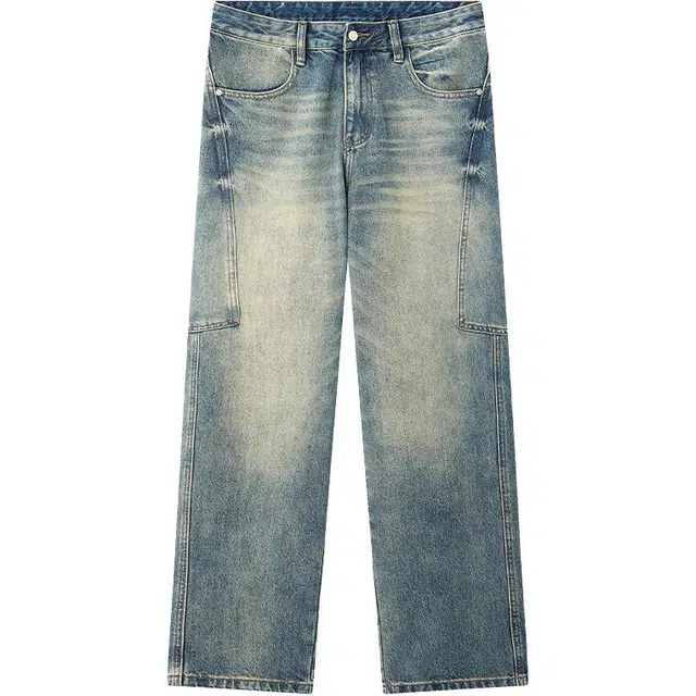 希越 秋冬复古做旧水洗直筒阔腿显瘦显高宽松直筒版型所有身材都能轻松驾驭牛仔裤 男款