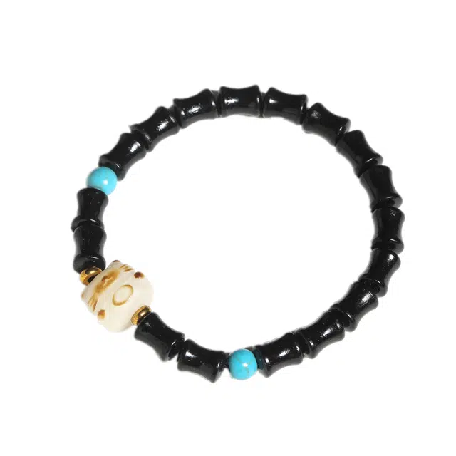 古韵归龙山文创 新中式轻奢一帆风顺国潮感小众优雅百搭高品质学业有成时尚复古诸事遂意掌心禅意盘玩文玩#好运 黑檀 手串 男女同款情侣款