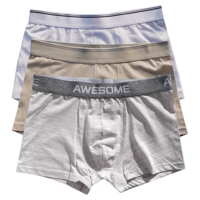 潞优野 轻盈纯棉头亲肤中腰四角短裤透气抗菌柔软夏季平角内裤 男款