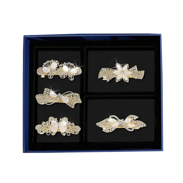 缔晶 法式优雅浪漫猫眼时尚 甜美清新通勤风 合金 发夹 女款