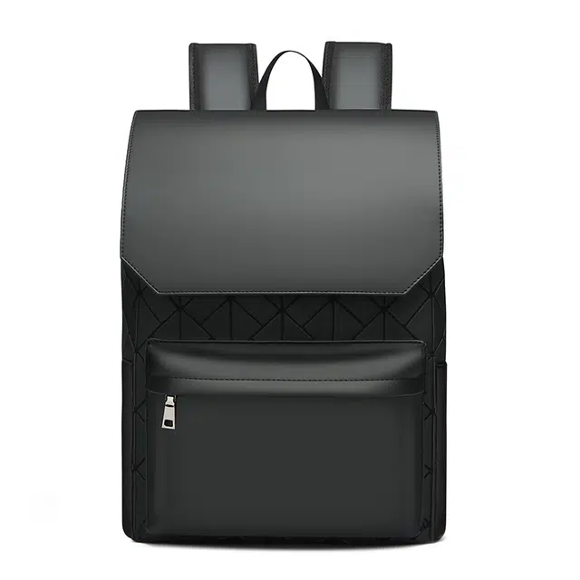 森马 菱格通勤时尚大容量潮流时尚 尼龙 双肩包 常规 男款 黑色/彩色