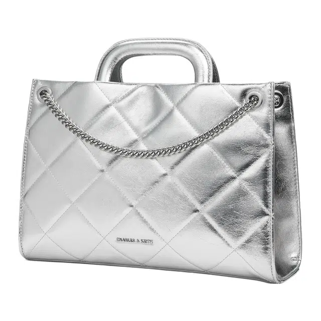 CHARLES&KEITH CK Quilted Chain Crossbody Bag Medium