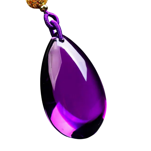 灵运宝 【师傅加持能量】转运招财大颗粒水滴#好运天然 紫水晶 吊坠 男女同款情侣款