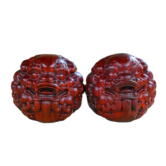 素于 国潮小众新中式轻奢保健球招财进宝节节高升复古风文艺风诸事顺遂八方来财#好运固化稳定木 檀木 把件 男女同款情侣款