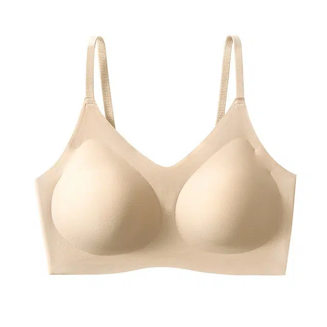 艾诗塔 粉底液无痕聚拢防下垂收副乳宽肩带防滑美背内衣夏季薄款无钢圈舒适隐形文胸 女款
