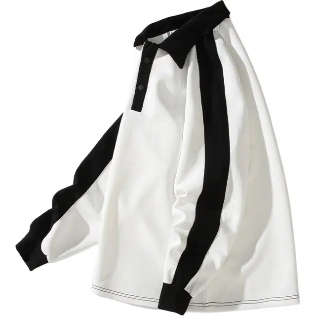 头号青年 时尚休闲拼色二本针简约大方翻领卫衣 男款