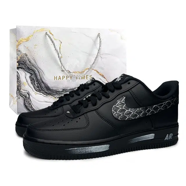 Nike Air Force 1 Black Silver