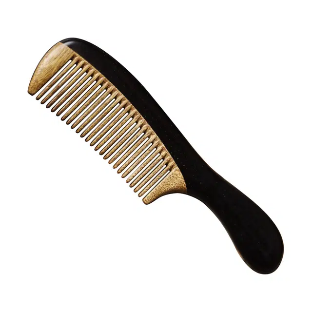 【沐盈】 芳缘小傅 招财纳福复古国风高品质高档养发防脱静电家用 紫光檀 木梳 男女同款情侣款