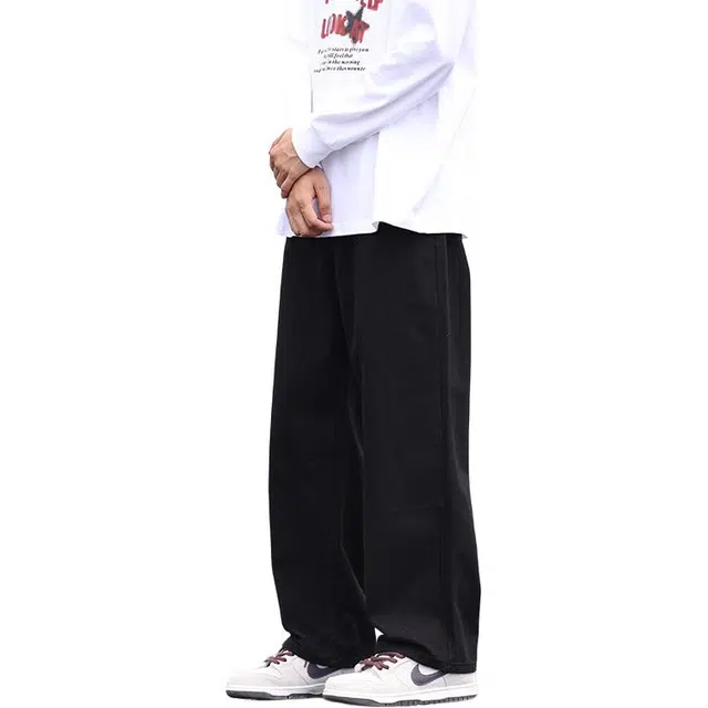 寻星记 美式复古水洗做旧渐变直筒高街风休闲宽松透气百搭牛仔裤 男女同款