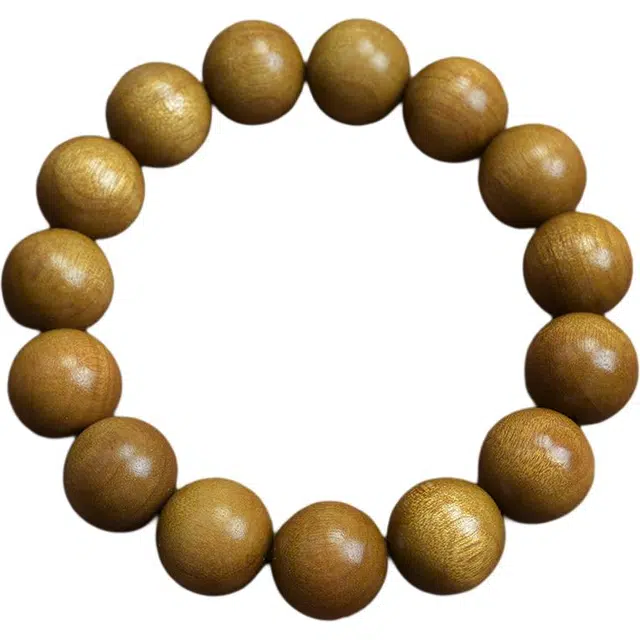 优奕芳 中式精品素圈单圈大珠文玩 上岸转运简约基础款文艺风佩戴 复古气质#好运 金丝檀木 手串 男女同款情侣款