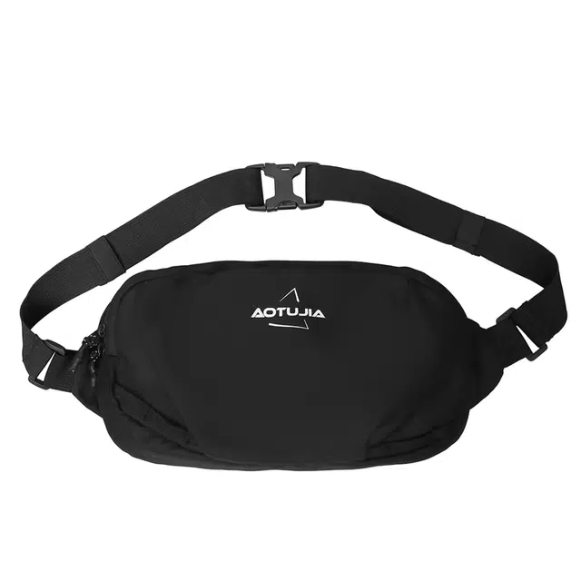 醇龙 日光多功能运动斜挎包防水单肩包徒步登山跑步 尼龙 腰包胸包 常规 男女同款情侣款 黑色/米白色/灰色