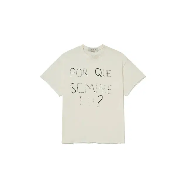 PIET Por que sempre eu Raw Edge T-shirt T