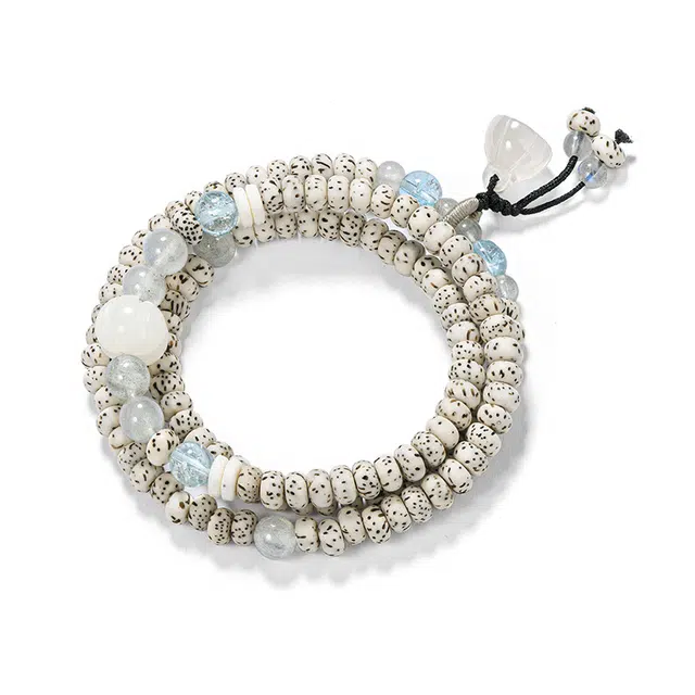 百慕眸 好运莲莲招财纳福转运珠 高级感简约个性设计叠戴文玩 星月菩提 手串 男女同款情侣款