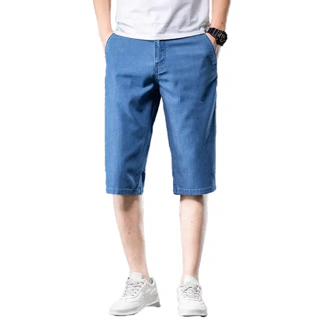 炳盛 高端薄款休闲百搭牛仔短裤 男女同款