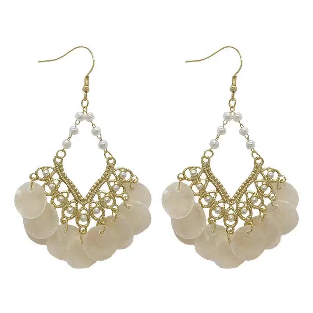 澜耀 海屿菱光复古流苏气质耳坠 菱形轻奢耳饰 合金 耳环 女款