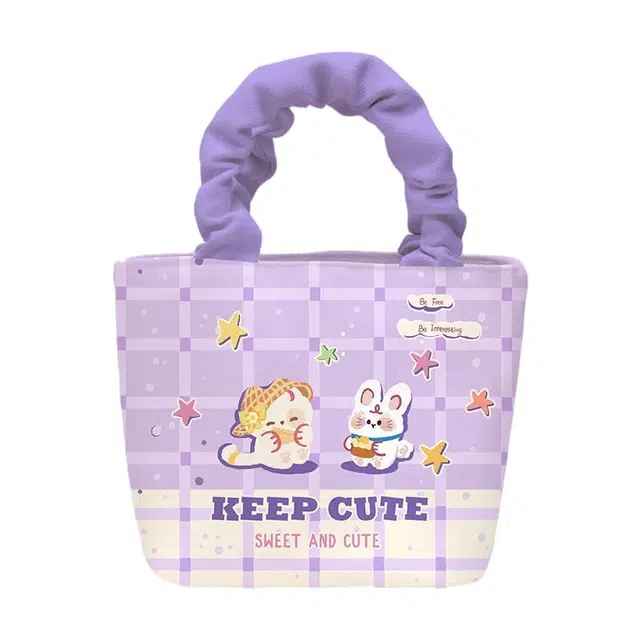 奥松 聚会时光手拎包斜挎云朵包上班通勤 绒面科技布 水桶包手提包 常规 女款 紫色