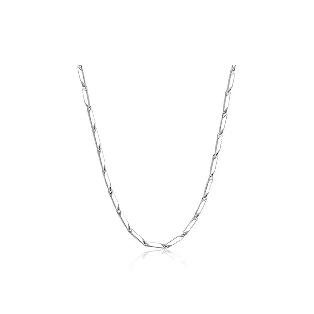 银彦 高街嘻哈潮流简约莫比乌斯瓜子素链 中性风个性百搭美式平价潮流 日常百搭穿搭街头 钛钢 项链 男女同款情侣款
