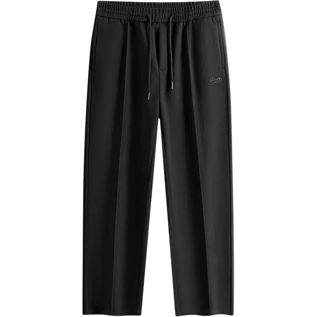 与狼共舞 星空呢垂感时尚抽绳户外通勤百搭舒适直筒长裤休闲裤 男款