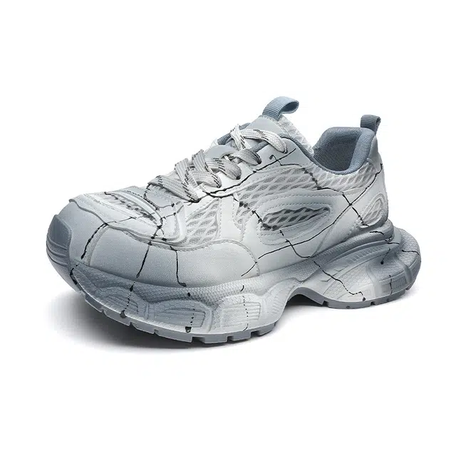 阿比让 泼色水墨山水画 小众个性时尚 低帮 老爹鞋 女