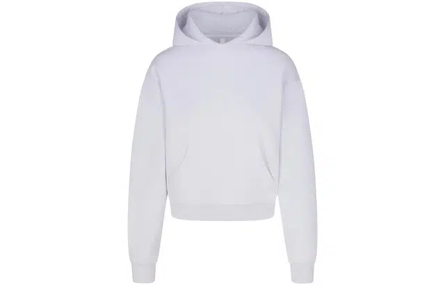 SKIMS COTTON FLEECE CLASSIC HOODIE LIGHT HEATHER GREY