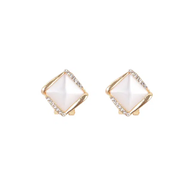 澜耀 棱镜宣言 几何高级感极简菱形耳饰 铜合金 耳钉 女款