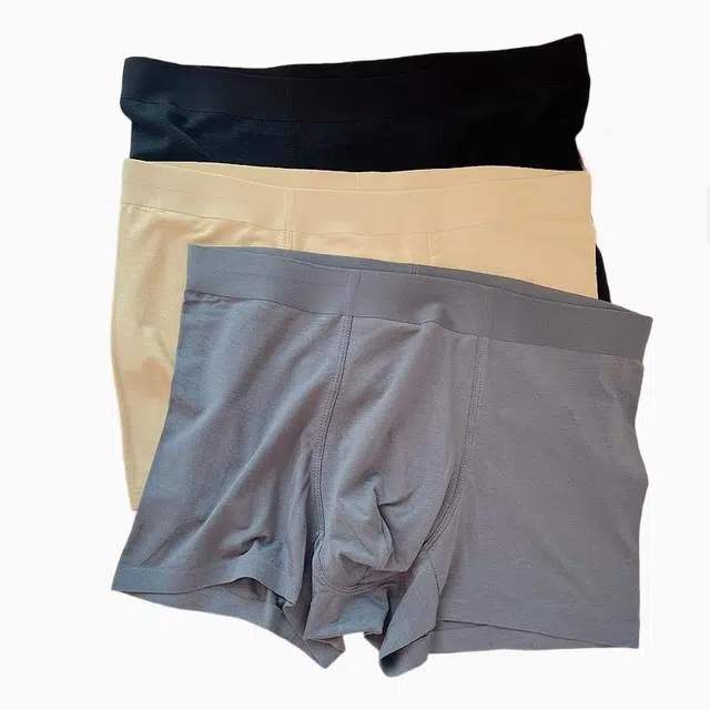 潞优野 高级感无痕莫代尔舒适透气亲肤抗菌柔软耐用简约时尚潮流夏季平角内裤 男款
