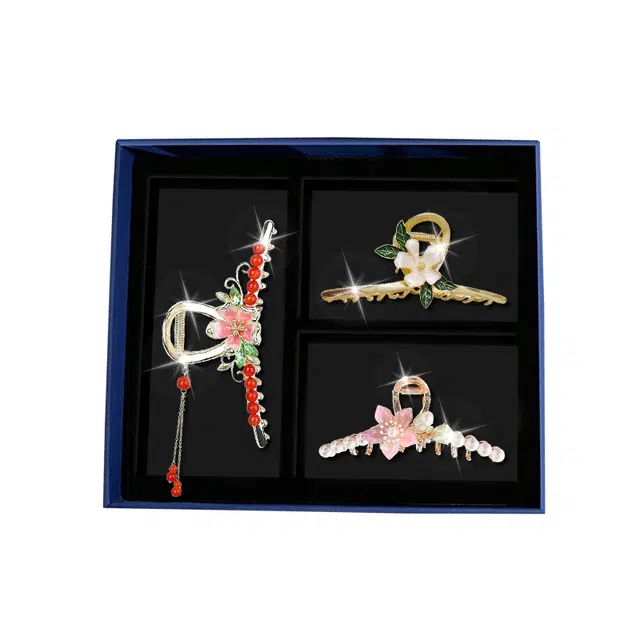 缔晶 森系花朵流苏甜美时尚 精致优雅浪漫造型感通勤 合金 发夹 女款