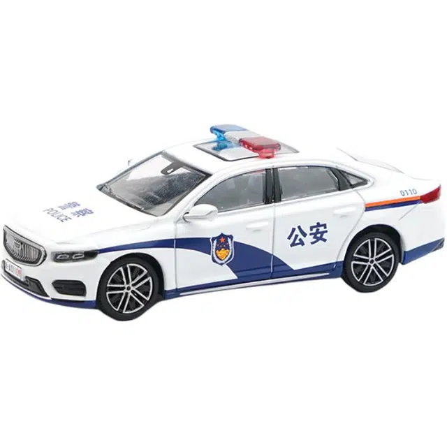 拓意 国产吉利警用三厢轿车星瑞公安汽车 玩具仿真车/收藏车模